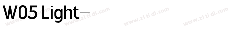 W05 Light字体转换